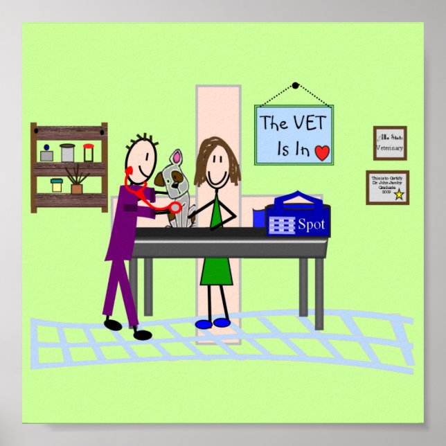 Veterinary Clinic Framed Art Poster (Front)