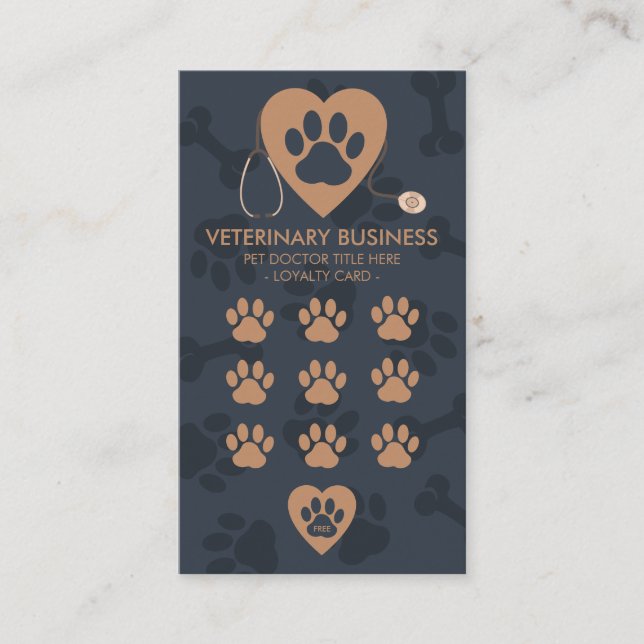Veterinary Clinic Loyalty Card (Front)