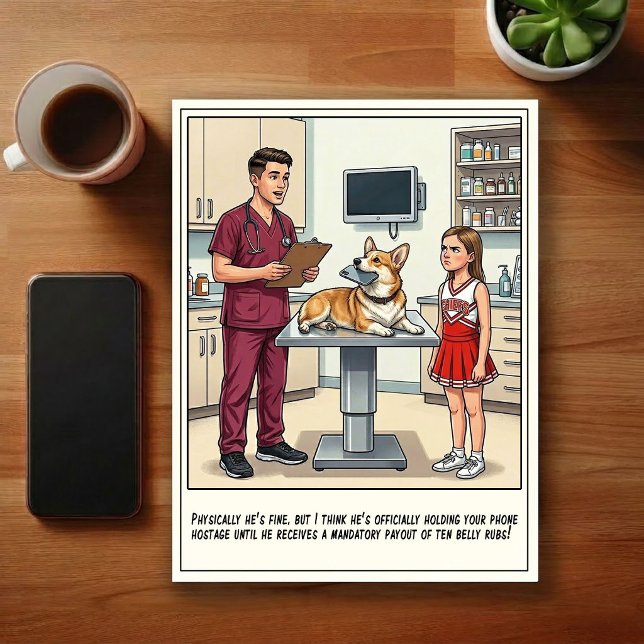 Veterinary ER Adventures Cartoon Postcard (Creator Uploaded)