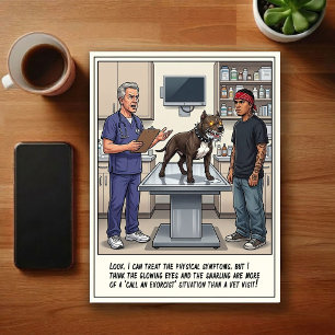 Veterinary ER Adventures Cartoon Postcard