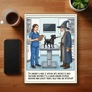 Veterinary ER Adventures Cartoon Postcard