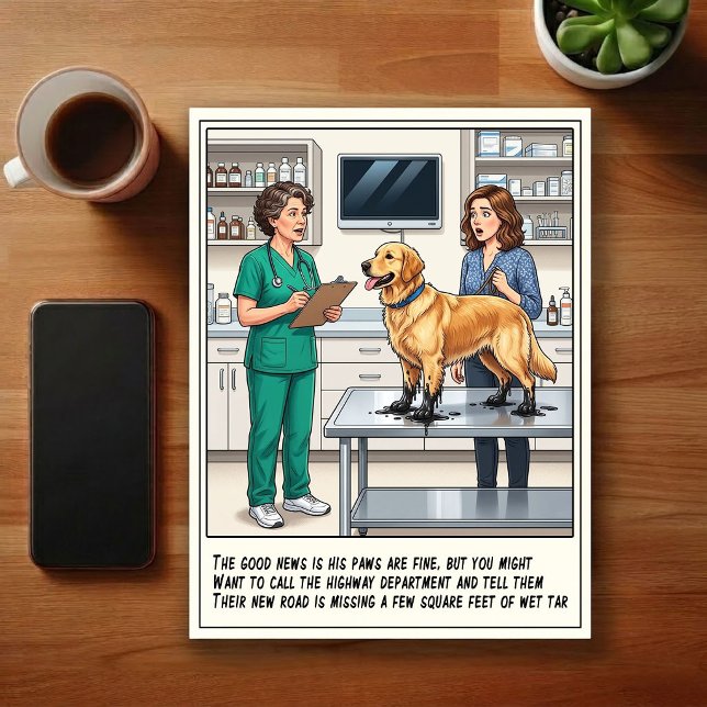 Veterinary ER Adventures Cartoon Postcard (Creator Uploaded)