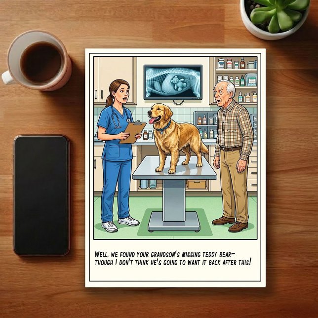 Veterinary ER Adventures Cartoon Postcard (Creator Uploaded)