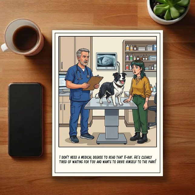 Veterinary ER Adventures Cartoon Postcard (Creator Uploaded)