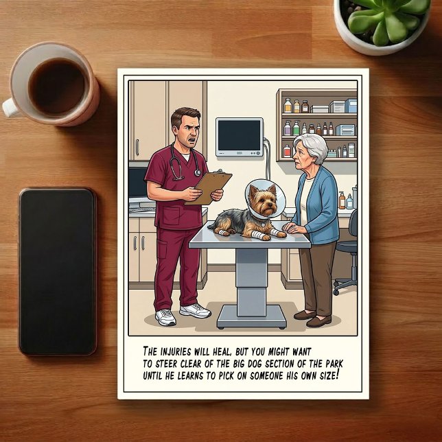 Veterinary ER Adventures Cartoon Postcard (Creator Uploaded)