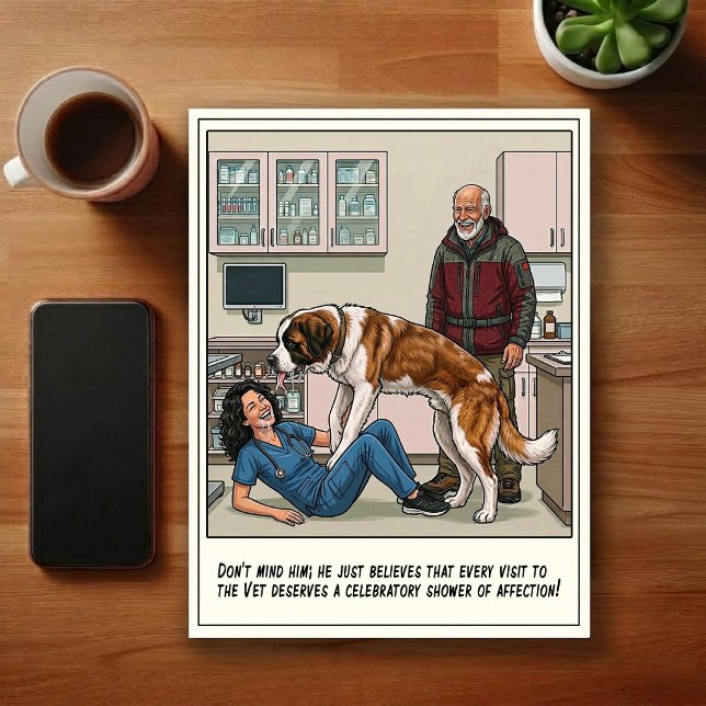 Veterinary ER Adventures Cartoon Postcard (Creator Uploaded)