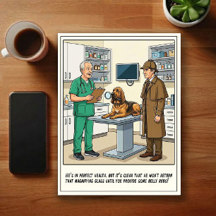 Veterinary ER Adventures Cartoon Postcard