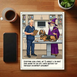 Veterinary ER Adventures Cartoon Postcard