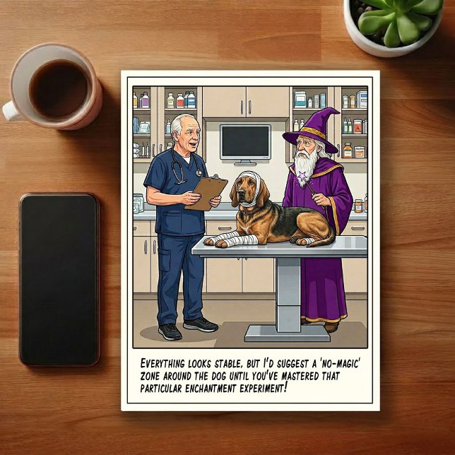 Veterinary ER Adventures Cartoon Postcard (Creator Uploaded)