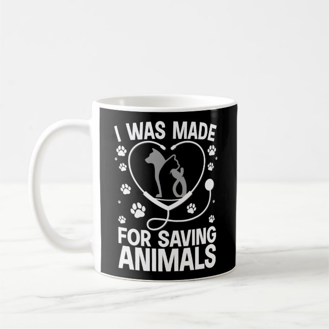 Veterinary For Veterinarian Vet Tech Coffee Mug (Left)