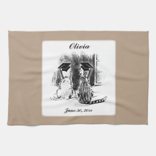 Veterinary Graduation Dog and Cat, Pillow, Towel