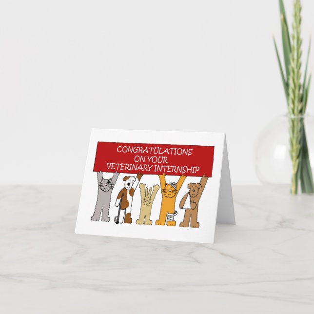Veterinary Internship Congratulations Card (Front)