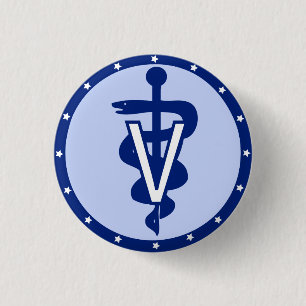 veterinary logo 2 3 cm round badge
