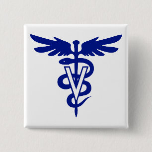 veterinary logo 4 15 cm square badge