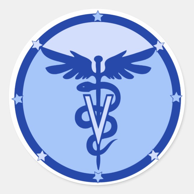 veterinary logo 4a classic round sticker (Front)