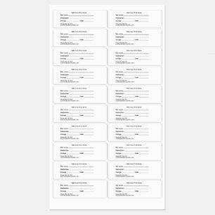 Veterinary Medication Label – Medium & Waterproof