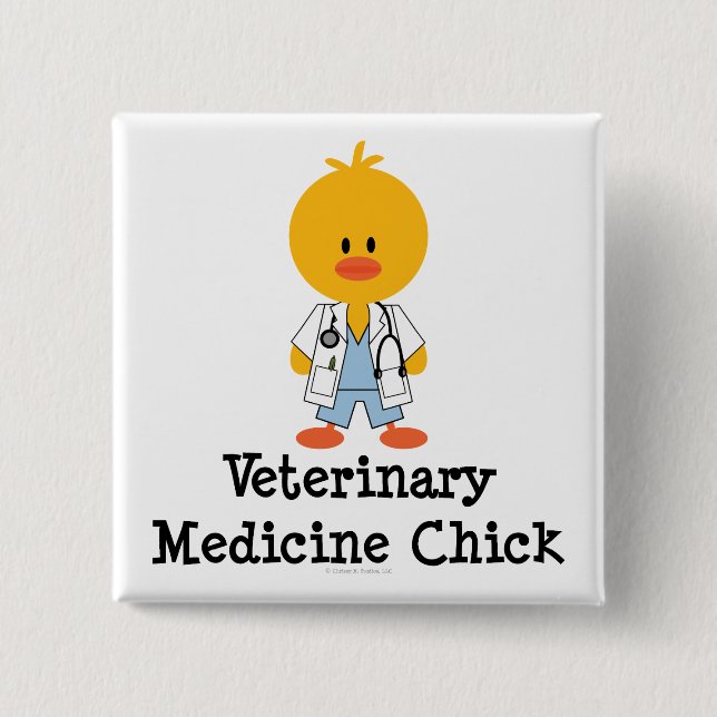 Veterinary Medicine Chick Button (Front)