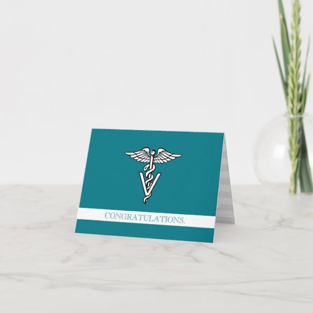 Veterinary Medicine Congratulations Custom Text Card (Front)