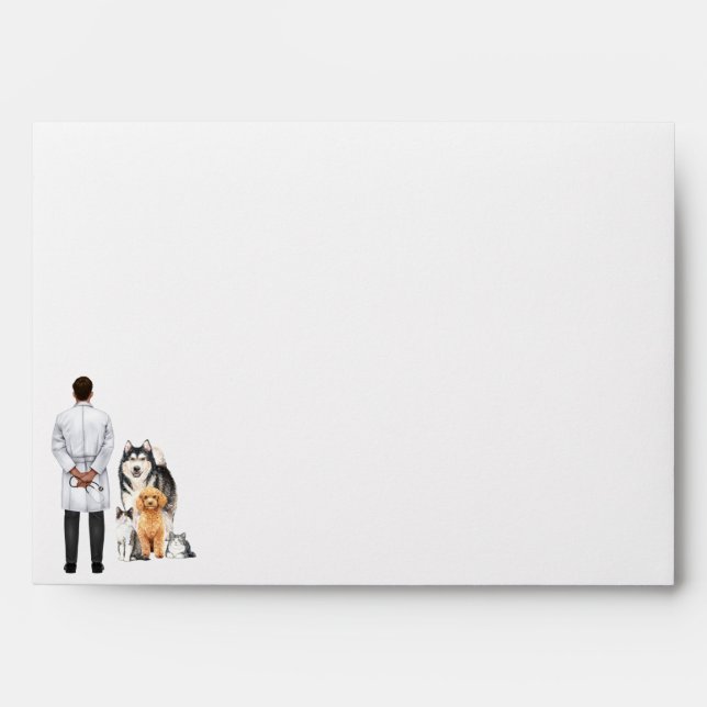 Veterinary Medicine Graduation Invitation Envelope (Front)