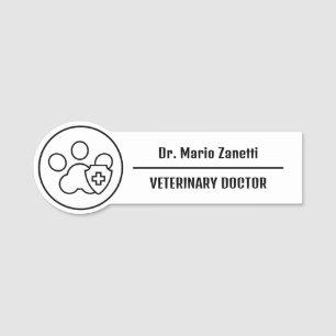 Veterinary medicine hospital and clinic Name Tag
