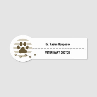 Veterinary medicine hospital and clinic Name Tag