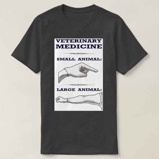 Veterinary Medicine Large vs T-Shirt (Design Front)