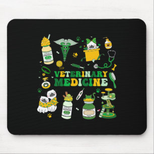 Veterinary Medicine St Patrick's Day Vet Tech Dog  Mouse Pad