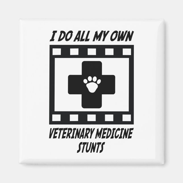 Veterinary Medicine Stunts Magnet (Front)