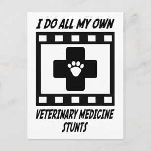 Veterinary Medicine Stunts Postcard
