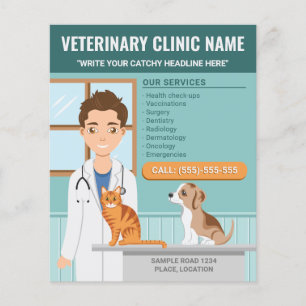 Veterinary Medicine Vet Clinic Doctor Pet Care Flyer