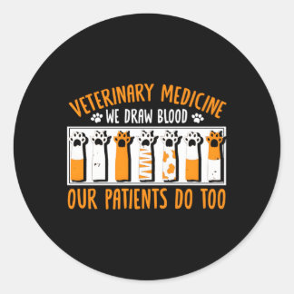 Veterinary Medicine Veterinarian Vet Tech Classic Round Sticker