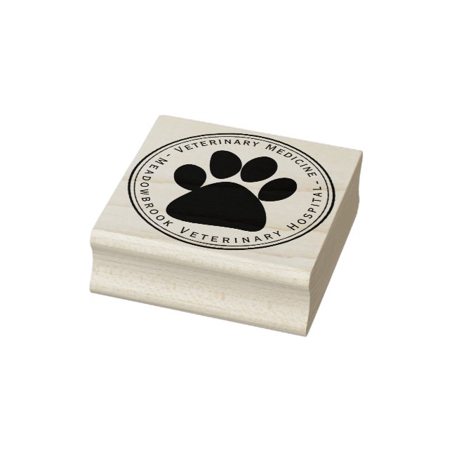 Veterinary Medicine with Text  Rubber Stamp (Stamp)