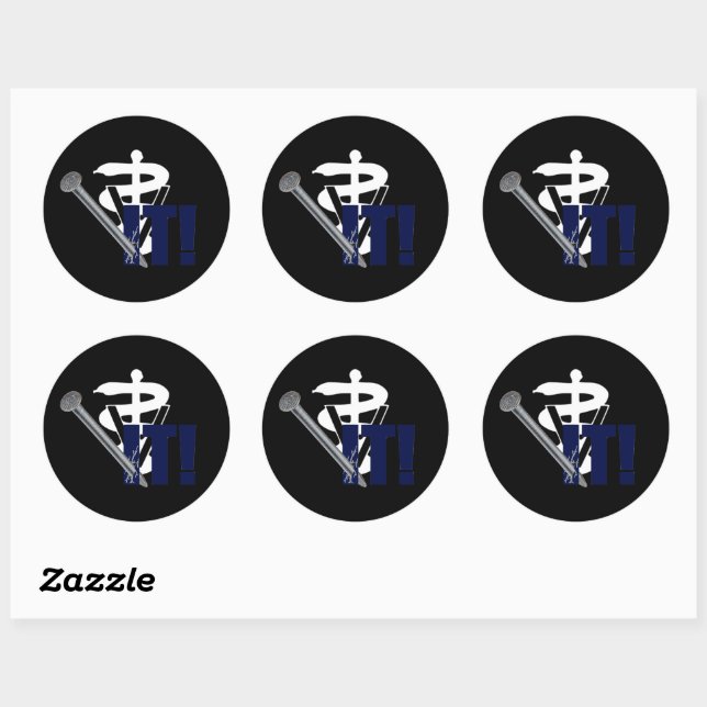 Veterinary Nailed It! Classic Round Sticker (Sheet)