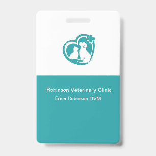 Veterinary Office Staff Name Badges ID Badge