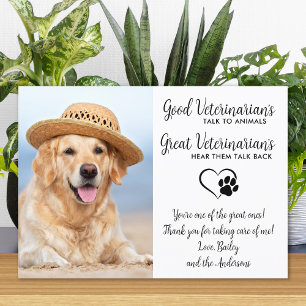 Veterinary Personalised Dog Pet Photo Veterinarian Thank You Card