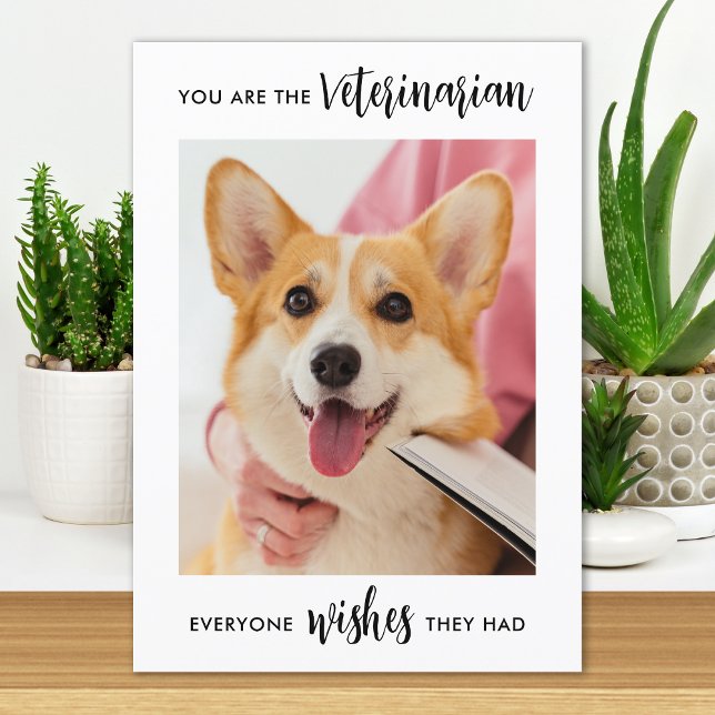 Veterinary Personalised Pet Dog Photo Veterinarian Thank You Card (Creator Uploaded)