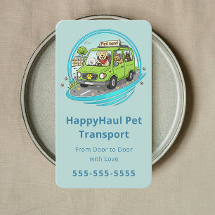Veterinary Pet Transport Service Pet Chauffeur Business Card