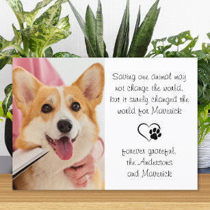 Veterinary Poem Personalised Vet Dog Pet Photo Tha Thank You Card