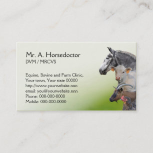 Veterinary practice appointment and business card