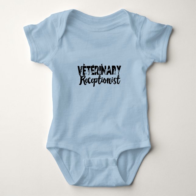 Veterinary Receptionist Baby Bodysuit (Front)