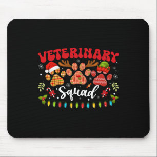 Veterinary Squad Dog Cat Paw Reindeer Santa Elf Ch Mouse Pad