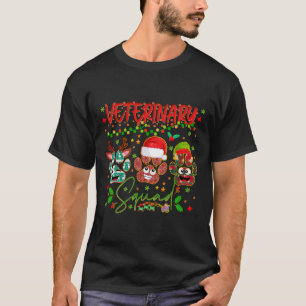 Veterinary Squad Paw Christmas Vet Tech Xmas Pajam T-Shirt