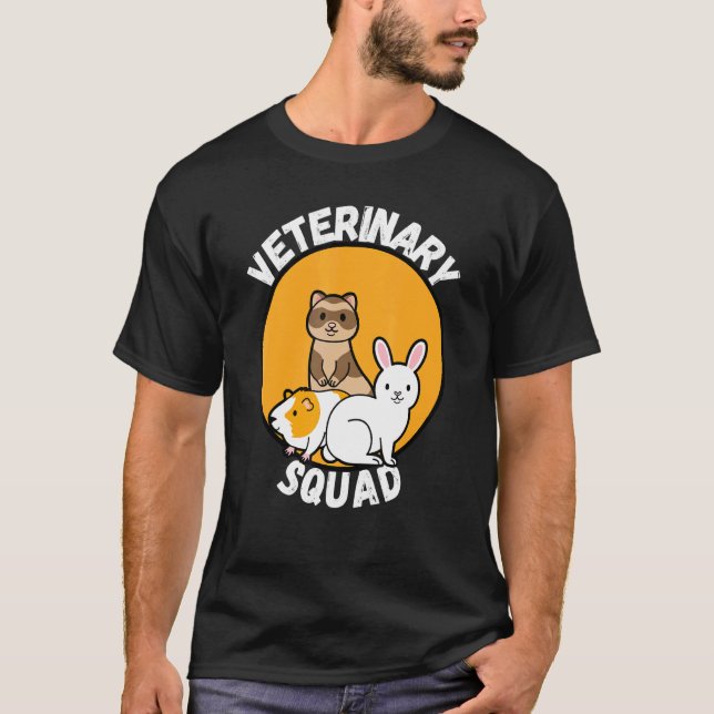 Veterinary Squad Vet Veterinarian Tech Assistant V T-Shirt (Front)