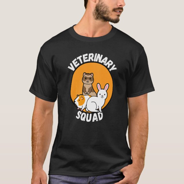 Veterinary Squad Vet Veterinarian Tech Assistant V T-Shirt (Front)