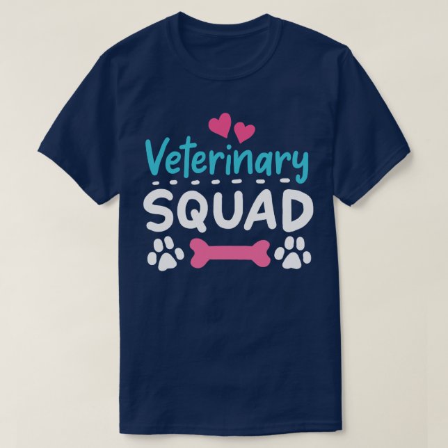 Veterinary Squad Veterinarian Vet Tech Pet Doctor T-Shirt (Design Front)
