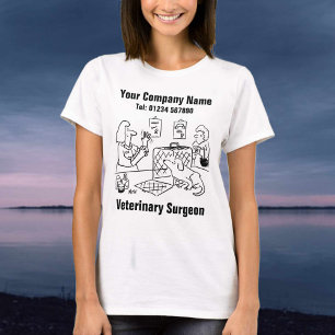 Veterinary Surgeon Cartoon to Personalize T-Shirt