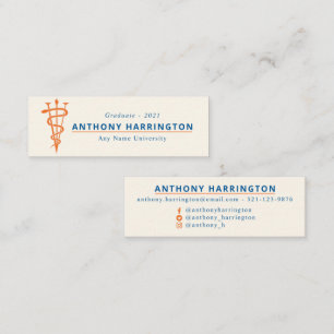 Veterinary Symbol Graduate Mini Business Card
