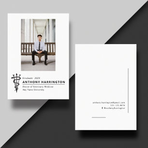 Veterinary Symbol Photo White Black Announcement