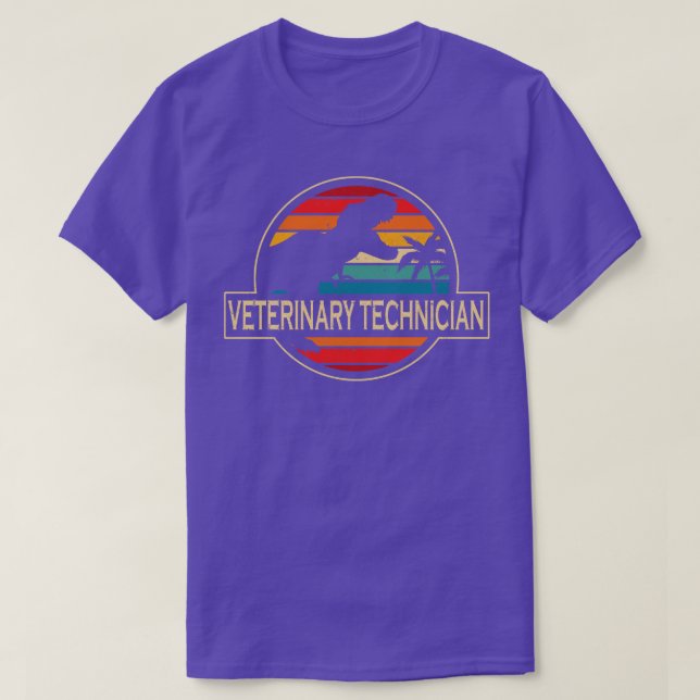 Veterinary Technician Dinosaur T-Shirt (Design Front)