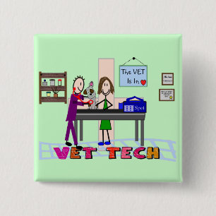 Veterinary Technician Gifts---Unique Art 15 Cm Square Badge